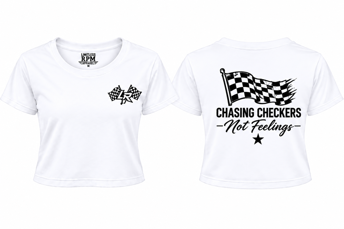 Chasing Checkers Women’s Off-Road Racing T-Shirt Black Limitless RPM