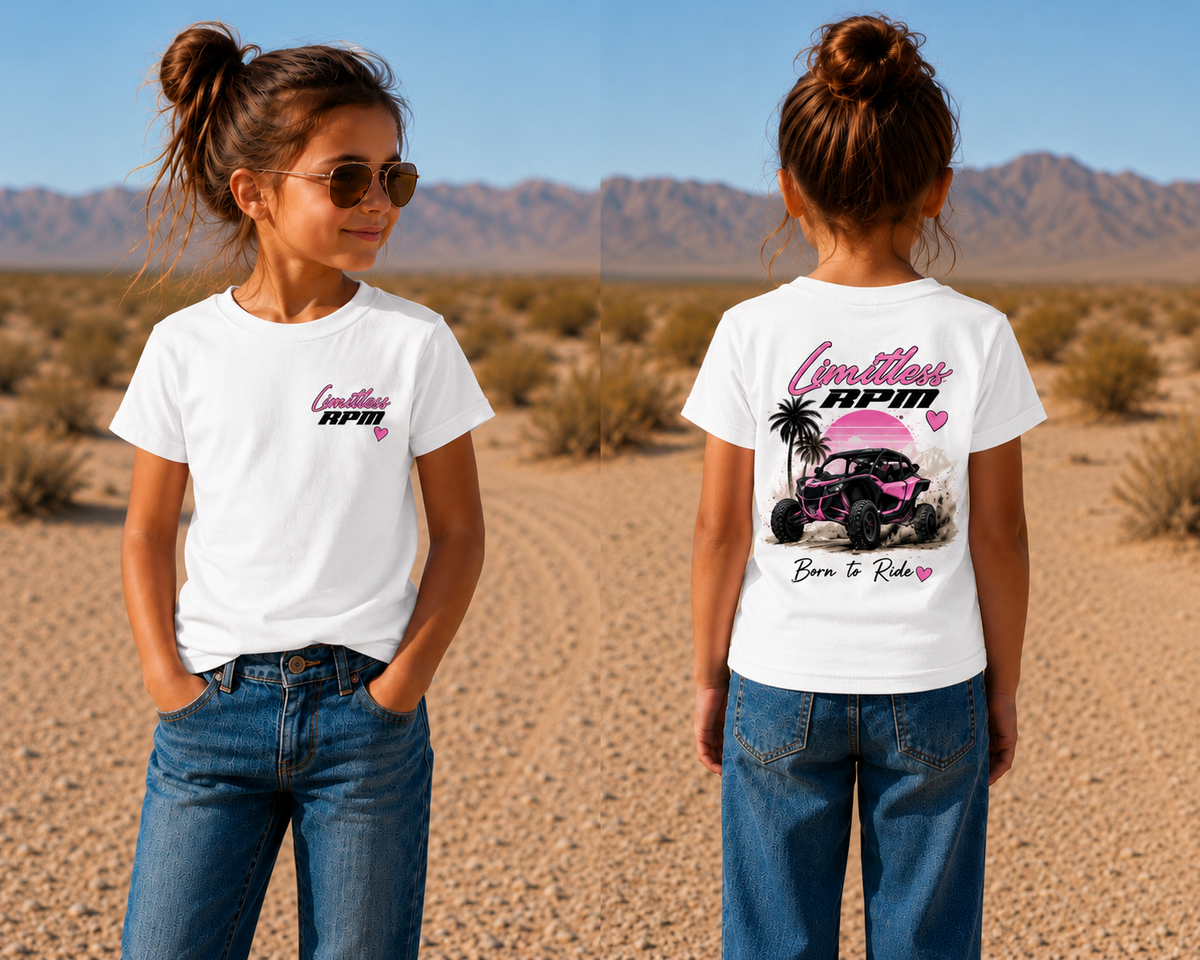 Limitless RPM Born to Ride Girls UTV T-Shirt – Youth Off-Road