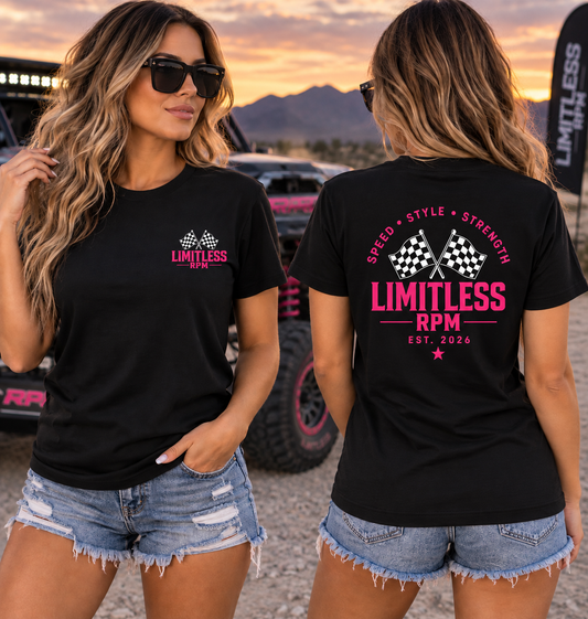 Speed Style Strength Women’s Motorsports T-Shirt Limitless RPM