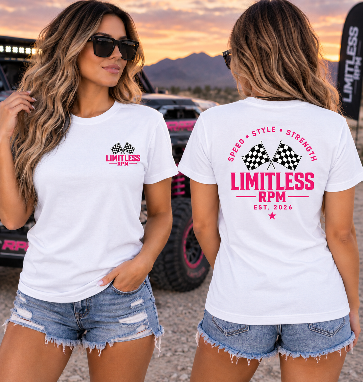 Speed Style Strength Women’s Motorsports T-Shirt Limitless RPM