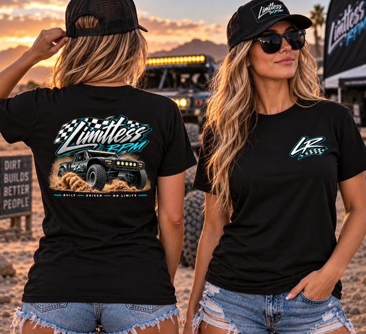 Built. Driven. No Limits. Women’s Prerunner Off-Road T-Shirt